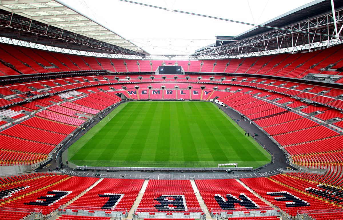 Wembley Stadium filled before a match