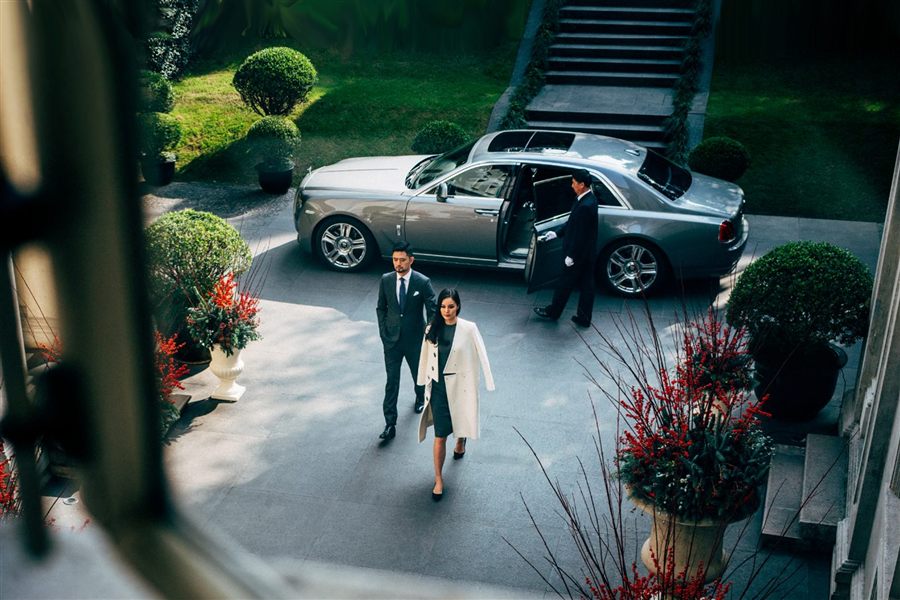 Chauffeur-driven Rolls-Royce